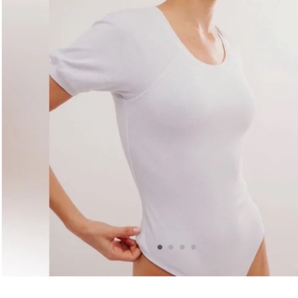 FP intimately Lazy Daisy Bodysuit in White Size S